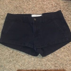 Navy Low-Waisted Abercrombie & Fitch Shorts